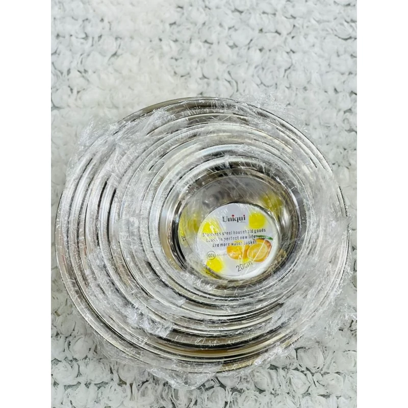 آبکش و لگن استیل 22 پارچه سنگین یونیک اصل لبه دار